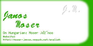 janos moser business card